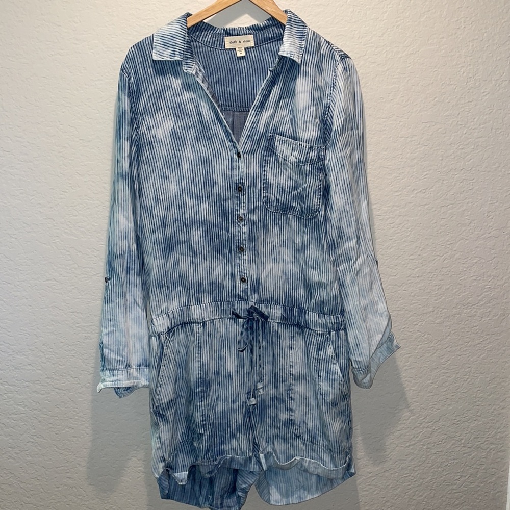 Cloth and Stone Pinstripe Romper